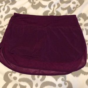 Purple Lulus lemon skirt with mesh detail